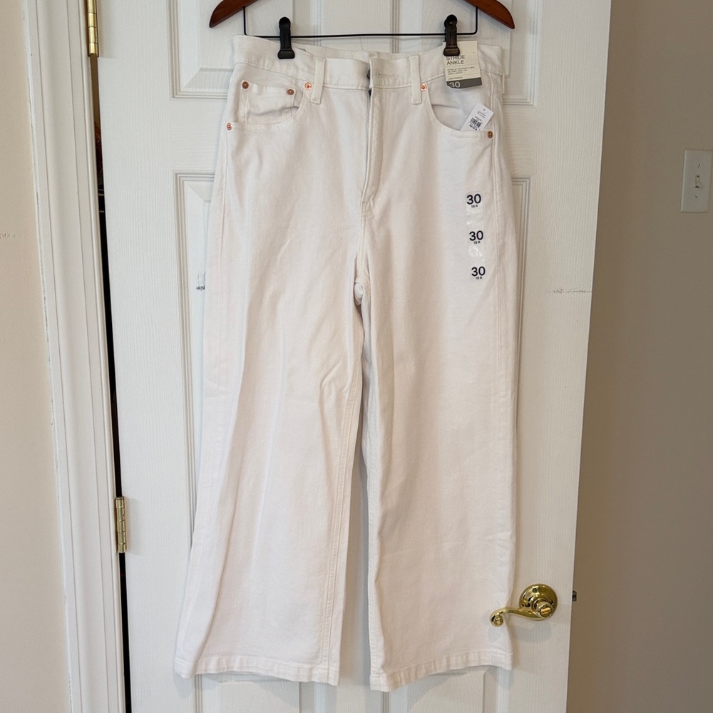 GAP Women's White Wide Leg Jeans